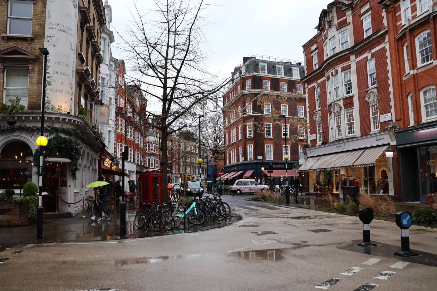 Marylebone High Street, photographed in January 2024